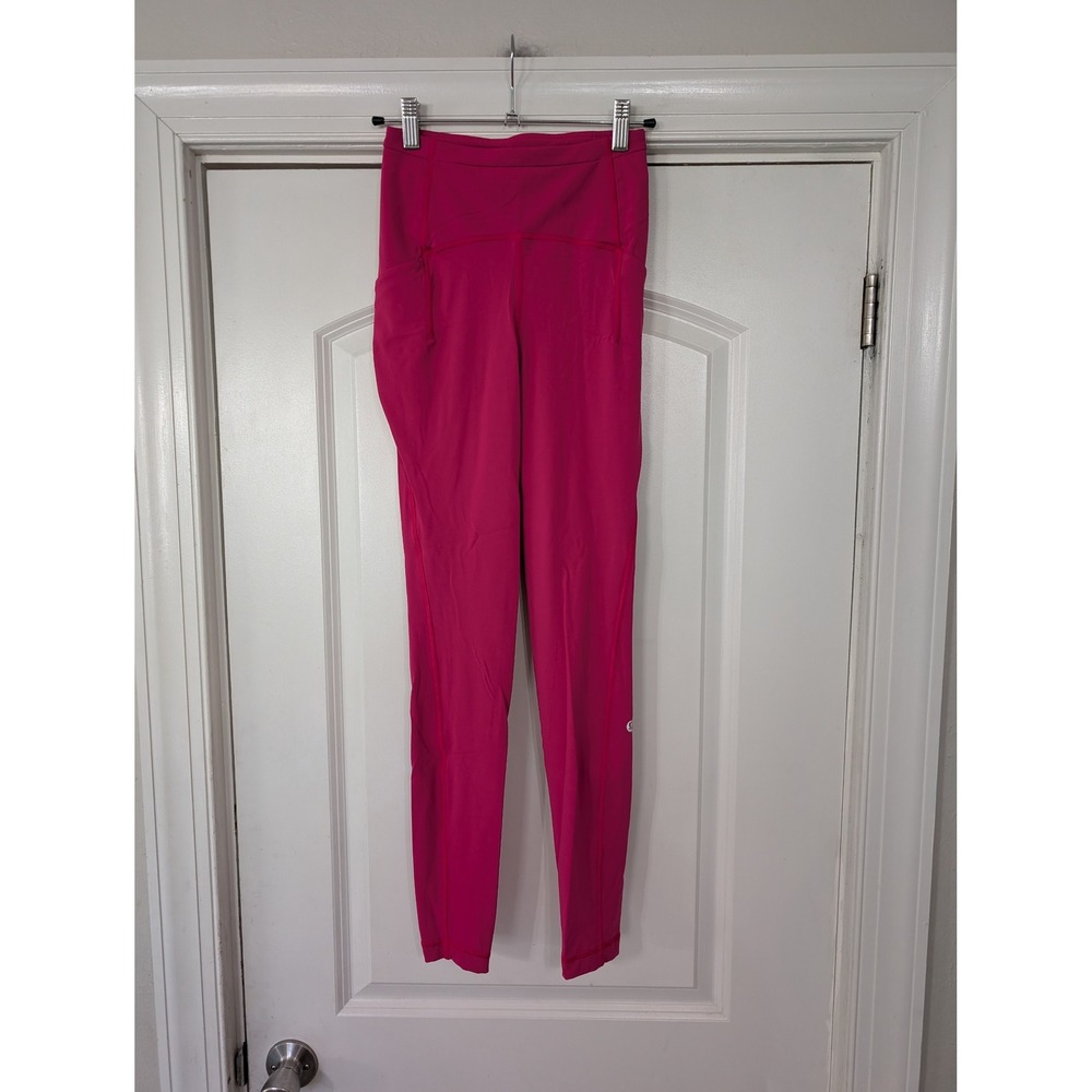 Lululemon Align High Rise Yoga Pants Full Length Fuchsia Pink‎ Womens 2